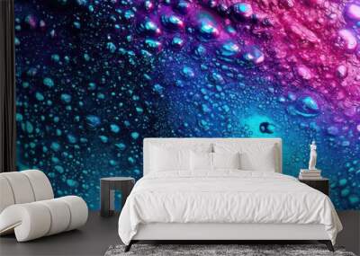 liquid effect background with blue, pink, purple colors Wall mural