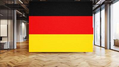 german flag of germany print on leather texture background Wall mural