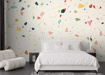 multicolored terrazzo floor pattern background Wall mural