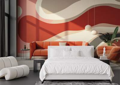 wallpaper with a modern and futuristic abstract pattern Wall mural