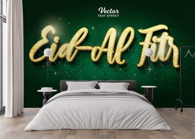 Eid Al-fitr text effect editable eps cc Wall mural