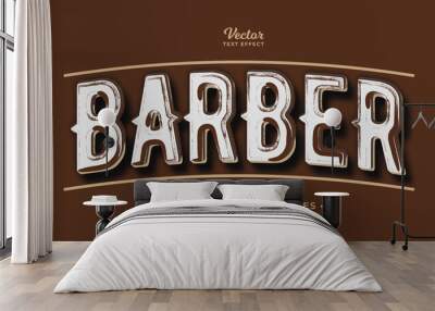 retro vintage text effect editable eps cc Wall mural