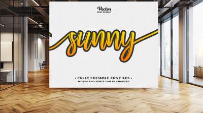 sunny minimalist text effect editable eps cc Wall mural