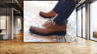 a man wearing shoes Wall mural