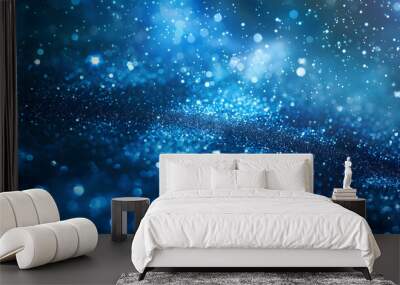 Galaxie scintillante night heaven star starry sparkling shiny blue dark evening firmament celestial abstract christmas magic magician background summer spring wish party festive cinema bright big Wall mural