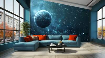 Star planet and universe background Wall mural