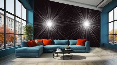 Glowing lights effect, flare, explosion and stars. Special effect isolated on transparent background Wall mural