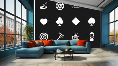 casino icon set Wall mural