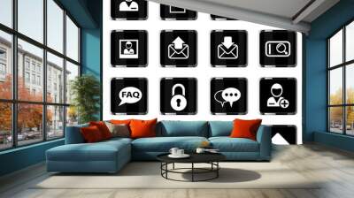 forum interface icon set Wall mural