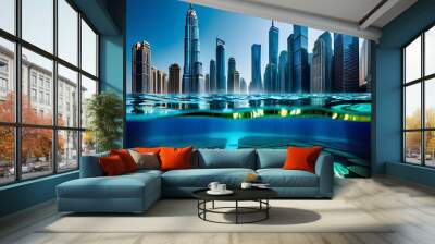 City skyline  Wall mural