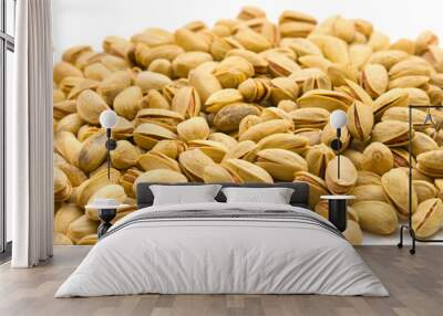 Pistachios on white Wall mural