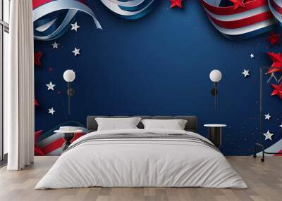 Happy Labor day banner, american patriotic background  Wall mural