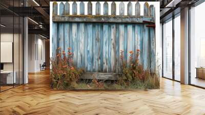 old wooden fence Wall mural