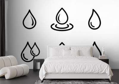 Drops icon set Water, Splash Water Drop Icons Rain Vector Logo Template Vector illustration. Wall mural