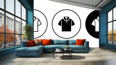 polo shirt icon Sport Training sign. wear and tear, T-shirt human uniform vector icon, modern concept Wall mural