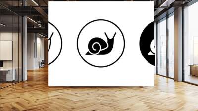 Snail icon vector, sign, symbol, logo, illustration, editable stroke, flat design style isolated on white linear Wall mural