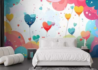 Colorful Business and Social Media Background Wall mural