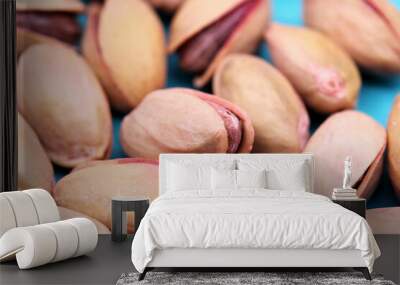 close-up of organic and fresh pistachios Wall mural