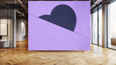 colored heart shape on a paper background Wall mural