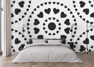 Heart Pattern. Vector Shape. Wall mural