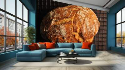 Homemade sourdough bread loaf Wall mural