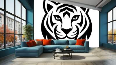  A very minimal abstract tiger logo very simple vector illustration Wall mural