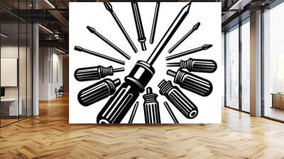 set of screwdrivers Wall mural