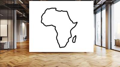 Africa vector map. Africa outline vector map.  Wall mural