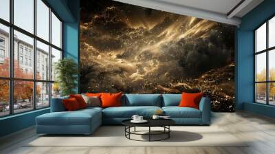 Advertising - product photo of many souls goldnen light shadows nightsky  Wall mural