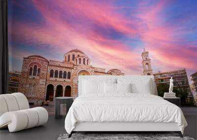 Volos church toruistic destination with beautiful sky Wall mural