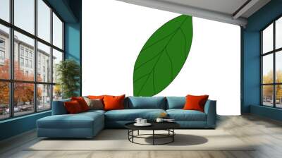 Green Leaf Cartoon Wall mural