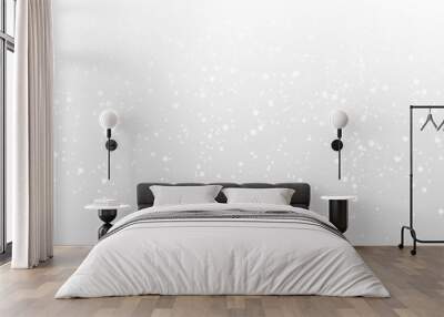 Falling snow flake template transparent background Wall mural