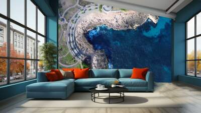 Aerial view of Devil’s Tear in Nusa Lembongan, Bali, Indonesia Wall mural