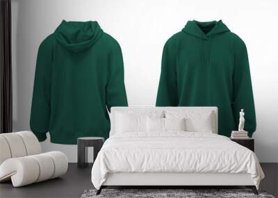 Blank oversized hooded sweatshirt mockup, 3d rendering, 3d illustration Wall mural