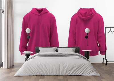 Blank oversized hooded sweatshirt mockup, 3d rendering, 3d illustration Wall mural