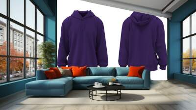 blank oversized hooded sweatshirt mockup, 3d rendering, 3d illustration Wall mural