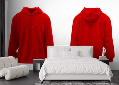 Oversized hooded sweatshirt mockup for print, 3d rendering, 3d illustration Wall mural