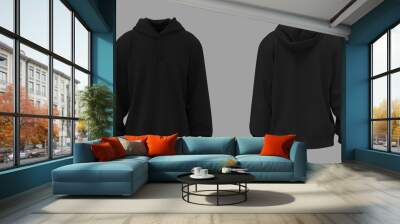 Oversized hooded sweatshirt mockup for print, 3d rendering, 3d illustration Wall mural