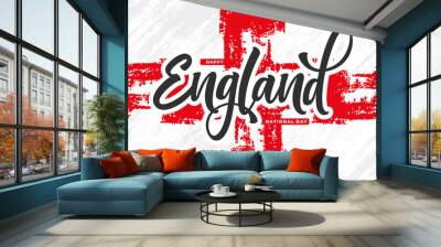 england lettering background vector design Wall mural