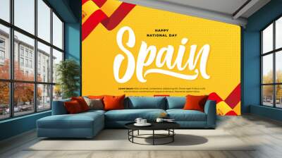 happy spain national day background Wall mural