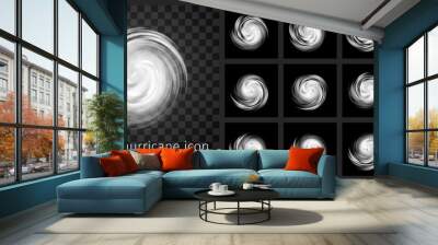 Animated Hurricane Icon with transparency Wall mural