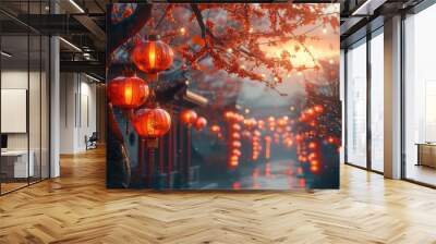 lunar New Year celebration Wall mural