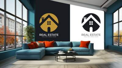 Creative Real Estate Logo Template Free Vector 3 Wall mural