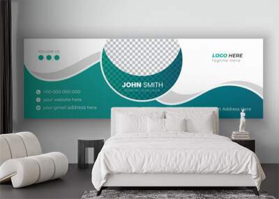 Email signature and facebook cover or school social media web banner template Wall mural