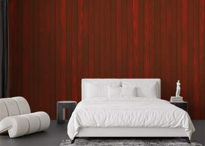 Red wooden texture for your design. Vector. Wall mural