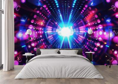 Abstract kaleidescopic club,party,stage lights are well suited for tv shows, concerts ,music protections , vj projections at parties in night clubs, discos and trance events. Wall mural