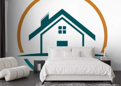       House logo vector art illustration.
 Wall mural