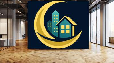       House logo vector art illustration.
 Wall mural