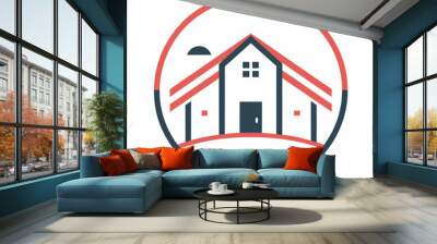       House logo vector art illustration.
 Wall mural