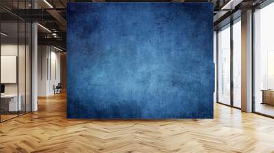 Blue scraped wall background Wall mural